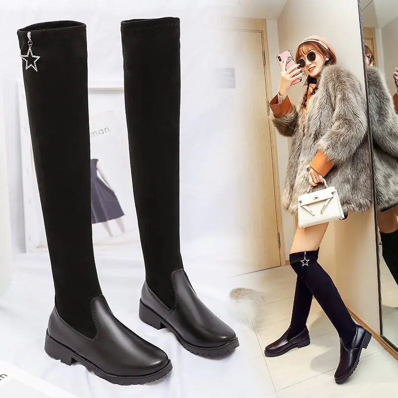 Ladies Casual Platform Heel Boots
