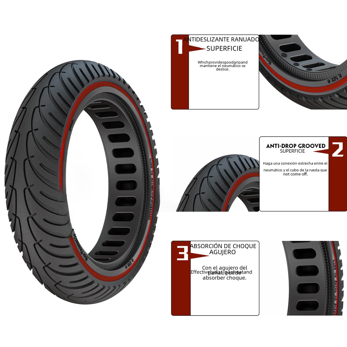 Electric Scooter Tire 8.5" Solid Honeycomb Tire