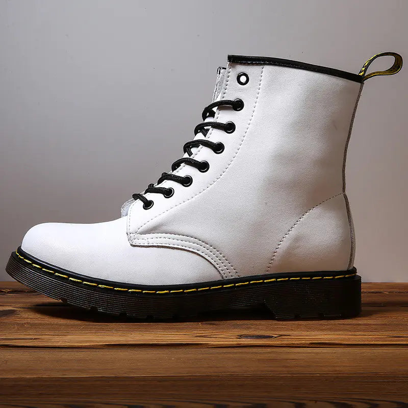 High Top White Fashion Boots for Ladies