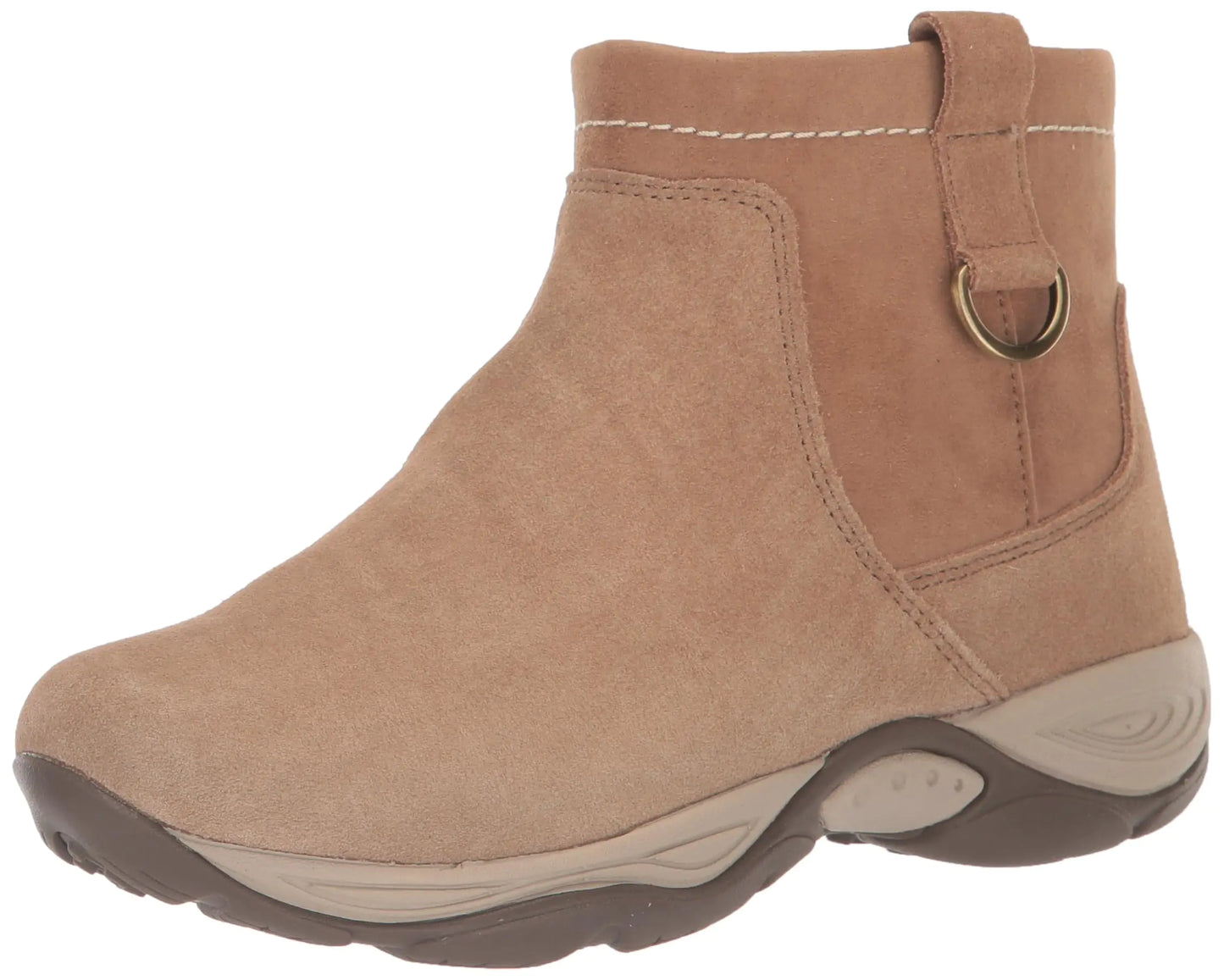Easy Spirit Womens Elton Ankle Boot Taupe Suede 6.5