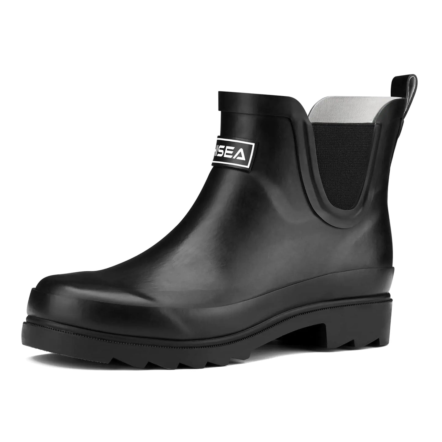 HISEA Womens Short Rubber Rain Boots Waterproof Chelsea Garden Boots for Ladies with Comfort Insole Stylish Ankle Rain Shoes Outdoor Work Booties CHOOSE ONE SIZE UP