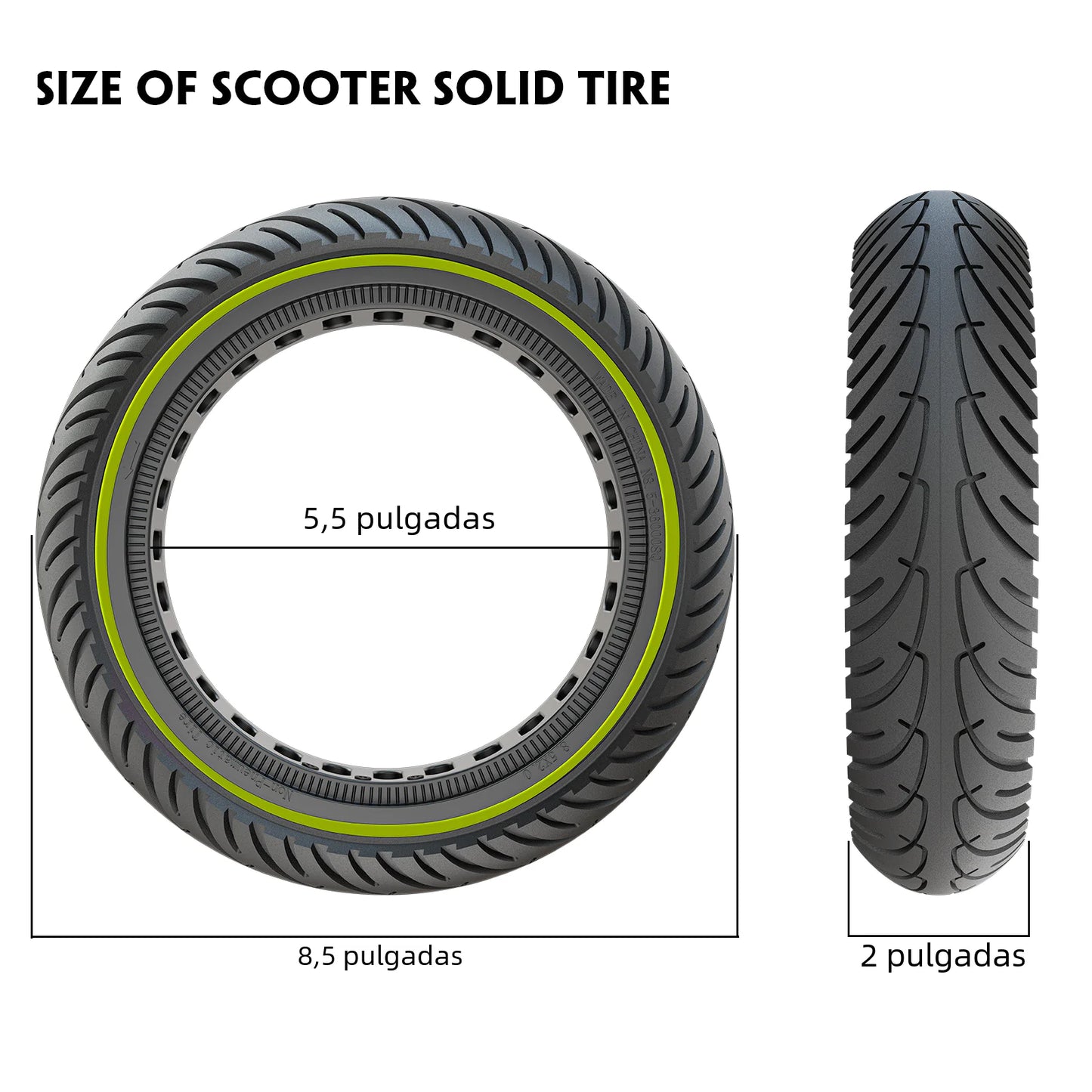 Electric Scooter Tire 8.5" Solid Honeycomb Tire