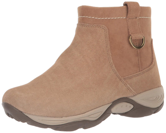 Easy Spirit Womens Elton Ankle Boot Taupe Suede 6.5