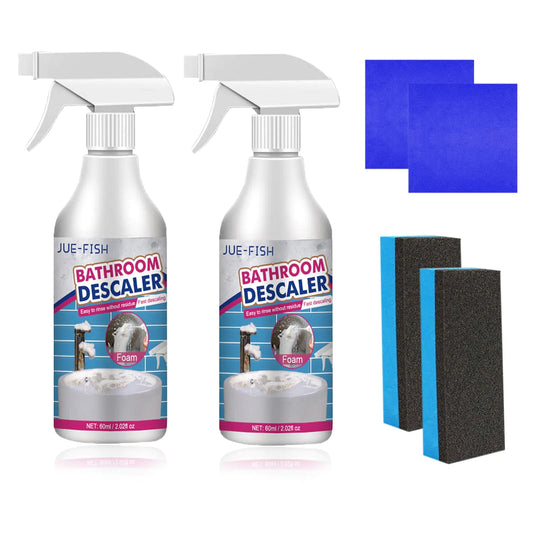 Bathroom Descaler Cleaner Bathroom Descaler Foam CleanerStubborn Stains Cleaner Multipurpose Bathroom Foam Cleaner Bathroom Descaler for Bathroom Toilet Bath Shower Glass Cleaner(2Pcs)