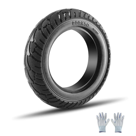 JOYYANGFANG 200x50 8"x2" Scooter Wheel Solid Tire Electric Scooter Front Solid Wheel Non-Pneumatic Tire with Hub Replacement Wheel for Electric Scooter