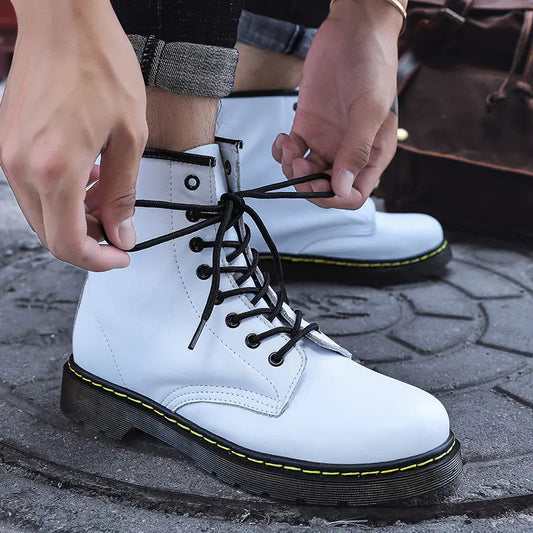 High Top White Fashion Boots for Ladies